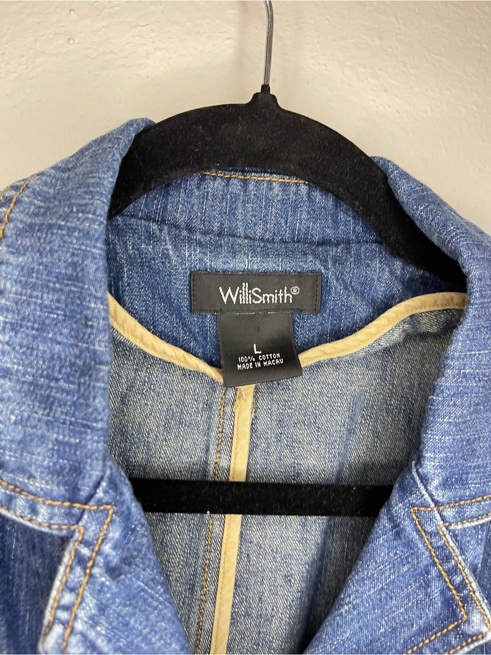 Willi Smith Blue Denim Blazer Jacket - Picture 4 of 4